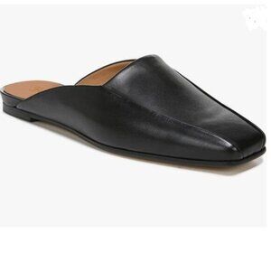 FOWT Black Square Toe Loafers Slingback Wide Width Loafer Low Heels Driving Mule